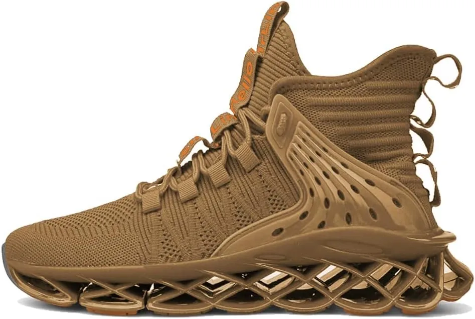DUDHUH Running Shoes for Men Comfortable Athletic Cross Trainer Casual Walking Fashion Mens Tennis Sock Sneakers