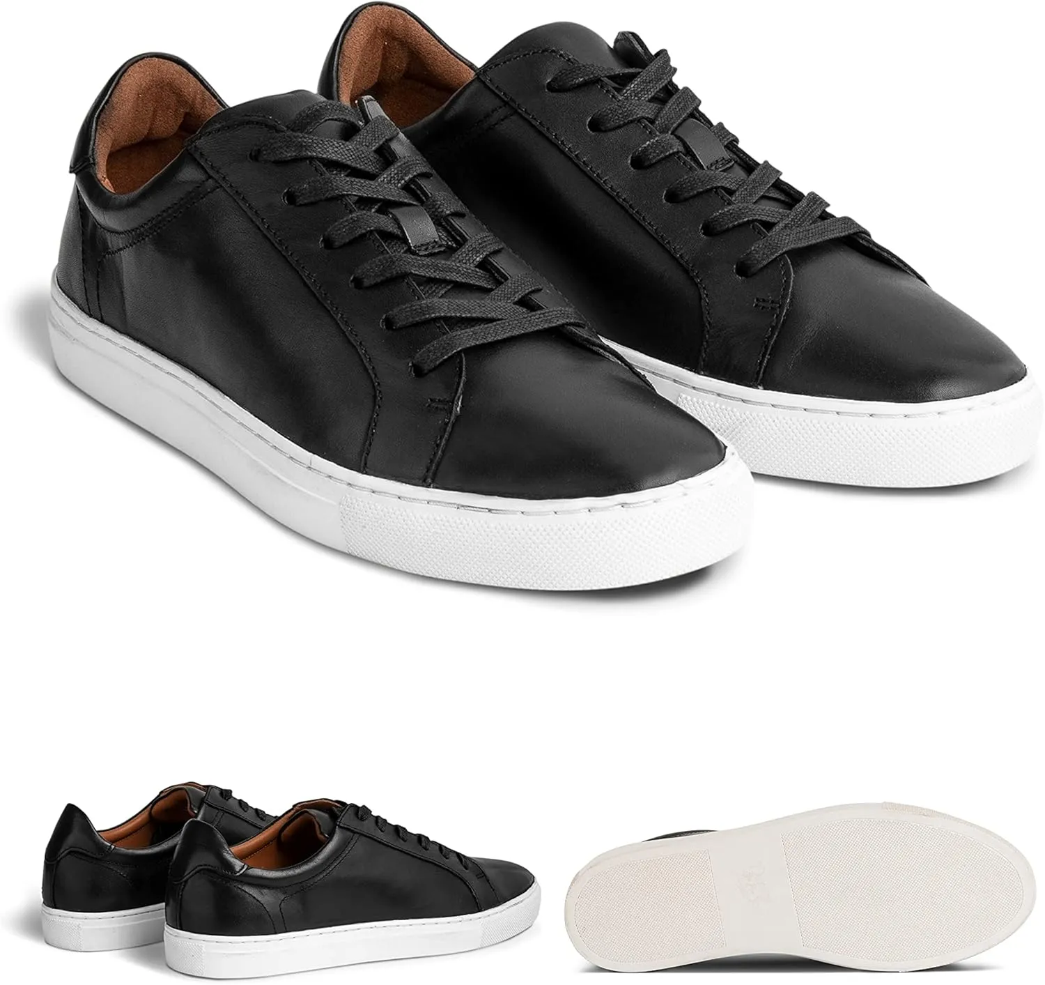 Dunross & Sons Mens Sneakers. Fashion Sneakers. Lace-Up Or Slip-On Mens Casual Shoes. Comfortable Leather Shoes.