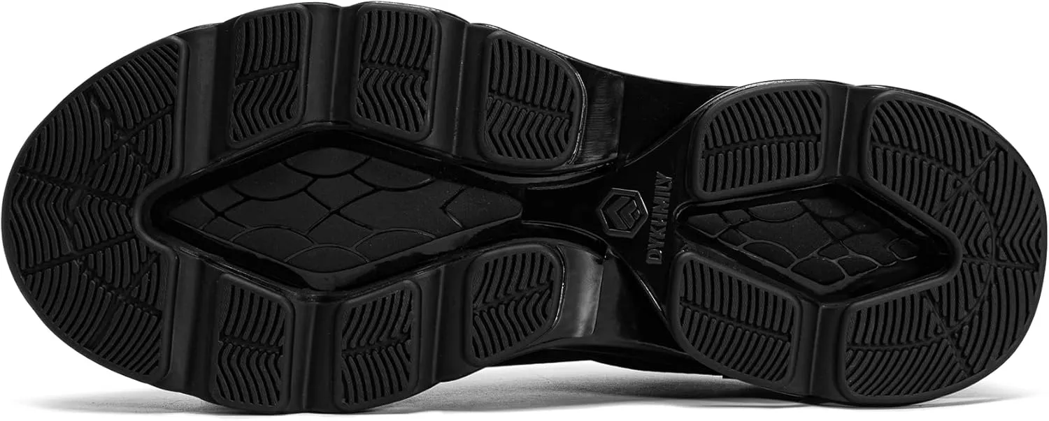 DYKHMATE Steel Toe Wide Shoes for Men Women Lightweight Safety Sneakers Fashion Work Shoes Comfortable Breathable Safety Toe Slip on Tennis Shoes