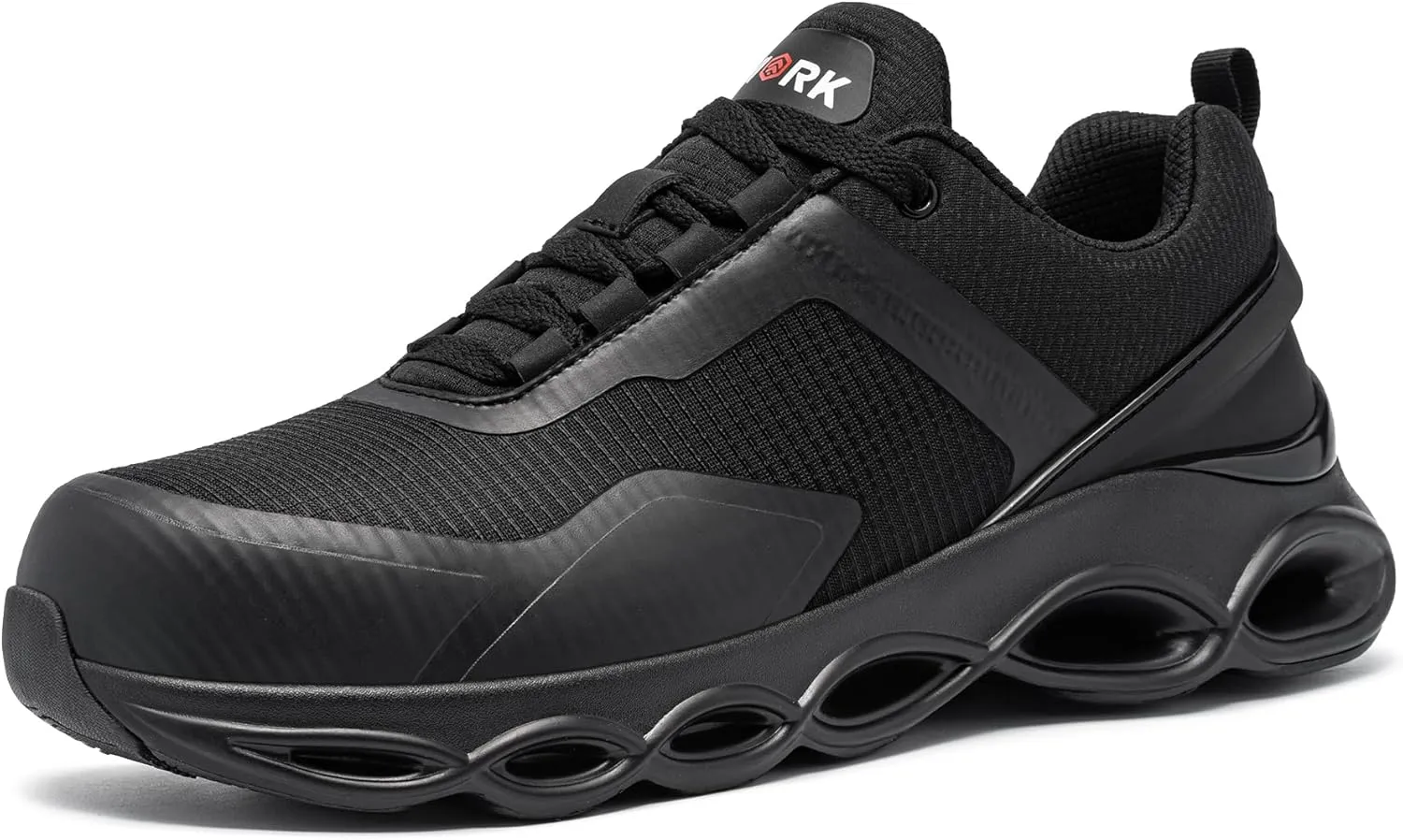 DYKHMATE Steel Toe Wide Shoes for Men Women Lightweight Safety Sneakers Fashion Work Shoes Comfortable Breathable Safety Toe Slip on Tennis Shoes