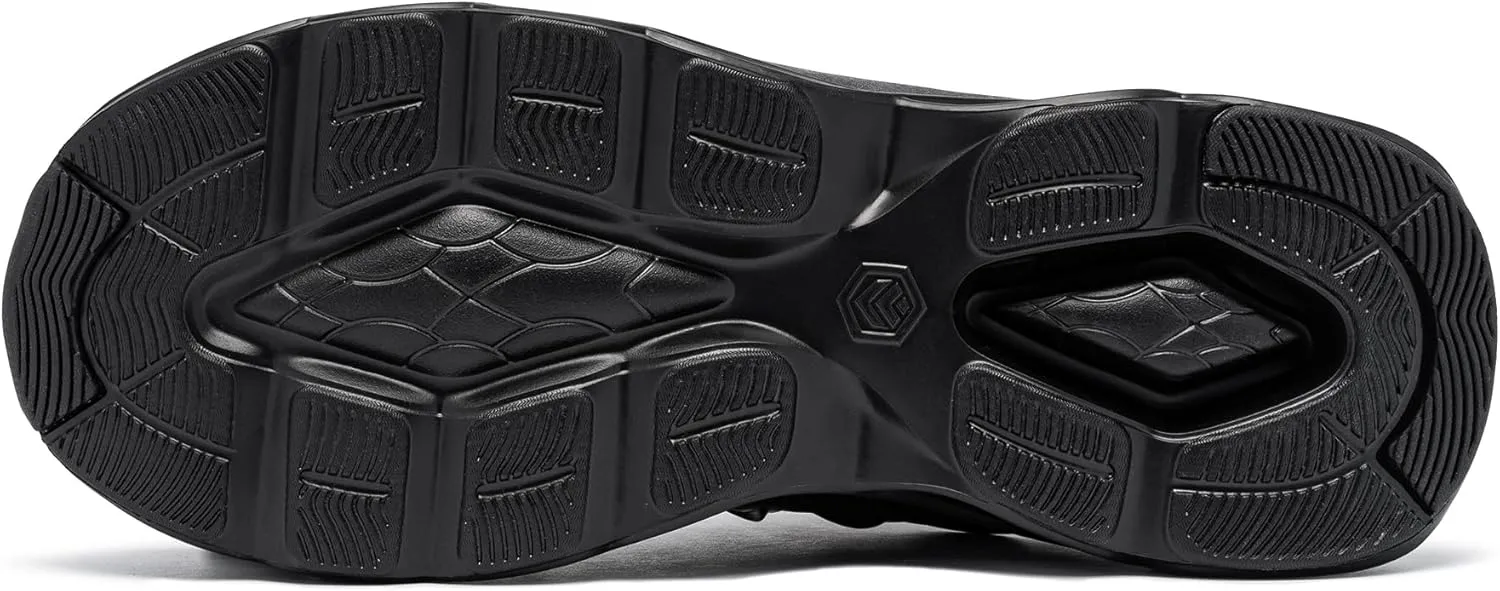 DYKHMATE Steel Toe Wide Shoes for Men Women Lightweight Safety Sneakers Fashion Work Shoes Comfortable Breathable Safety Toe Slip on Tennis Shoes