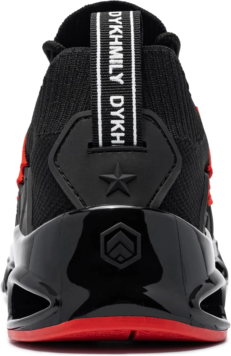 DYKHMATE Steel Toe Wide Shoes for Men Women Lightweight Safety Sneakers Fashion Work Shoes Comfortable Breathable Safety Toe Slip on Tennis Shoes