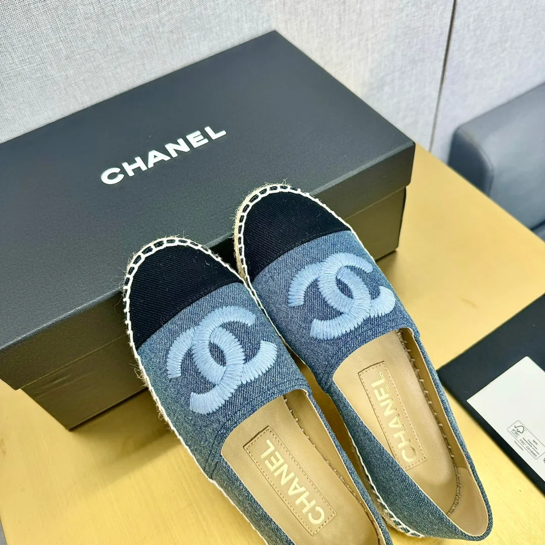 espadrilles dark blue black denim