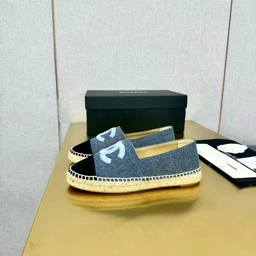espadrilles dark blue black denim