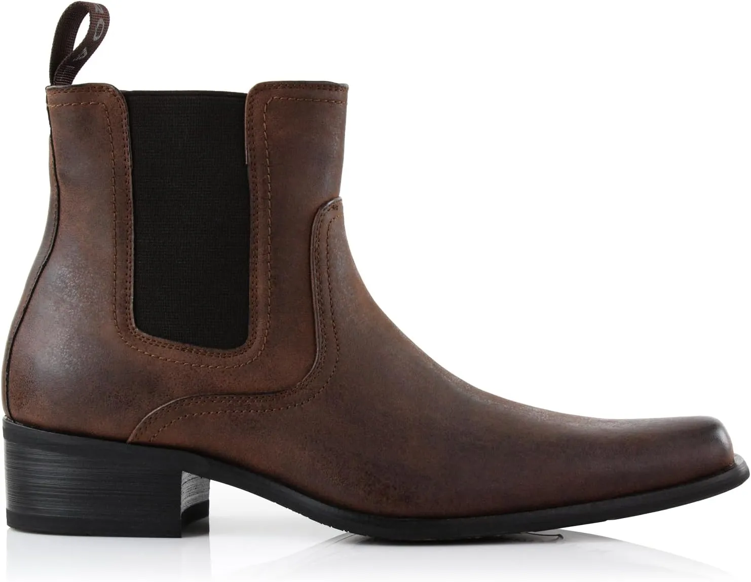 Ferro Aldo Alejandro MFA606326 Mens Memory Foam Casual High Western Buckle Strap Ankle Dress Boots
