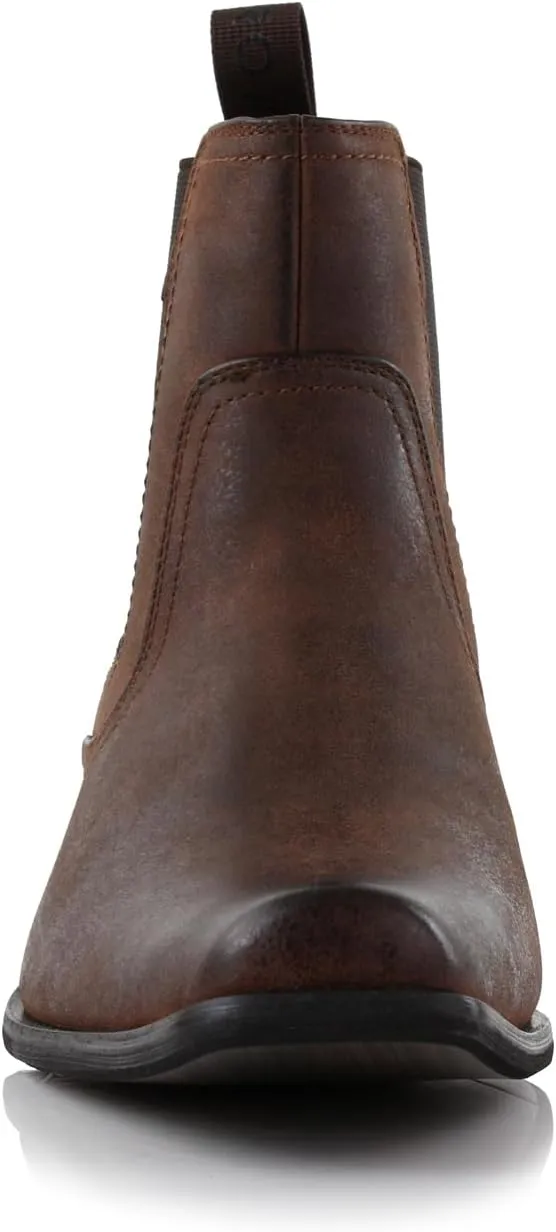 Ferro Aldo Alejandro MFA606326 Mens Memory Foam Casual High Western Buckle Strap Ankle Dress Boots