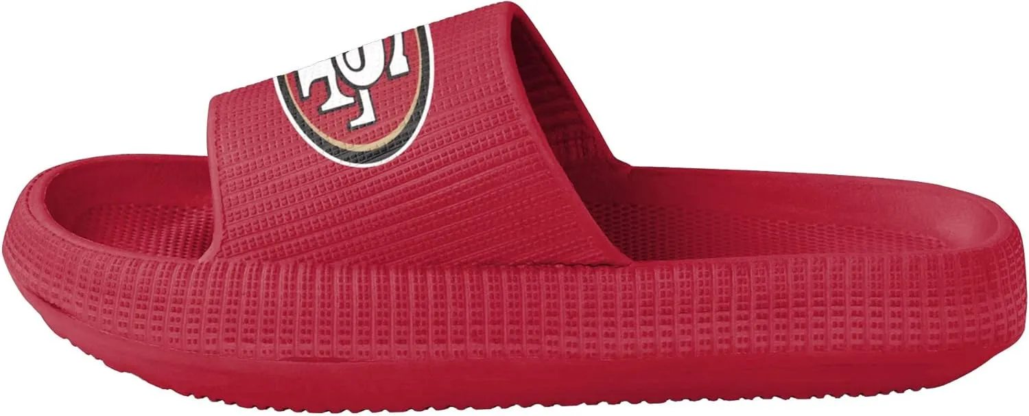 FOCO NFL Womens NFL Team Logo Ladies Pillow Slides Sandals