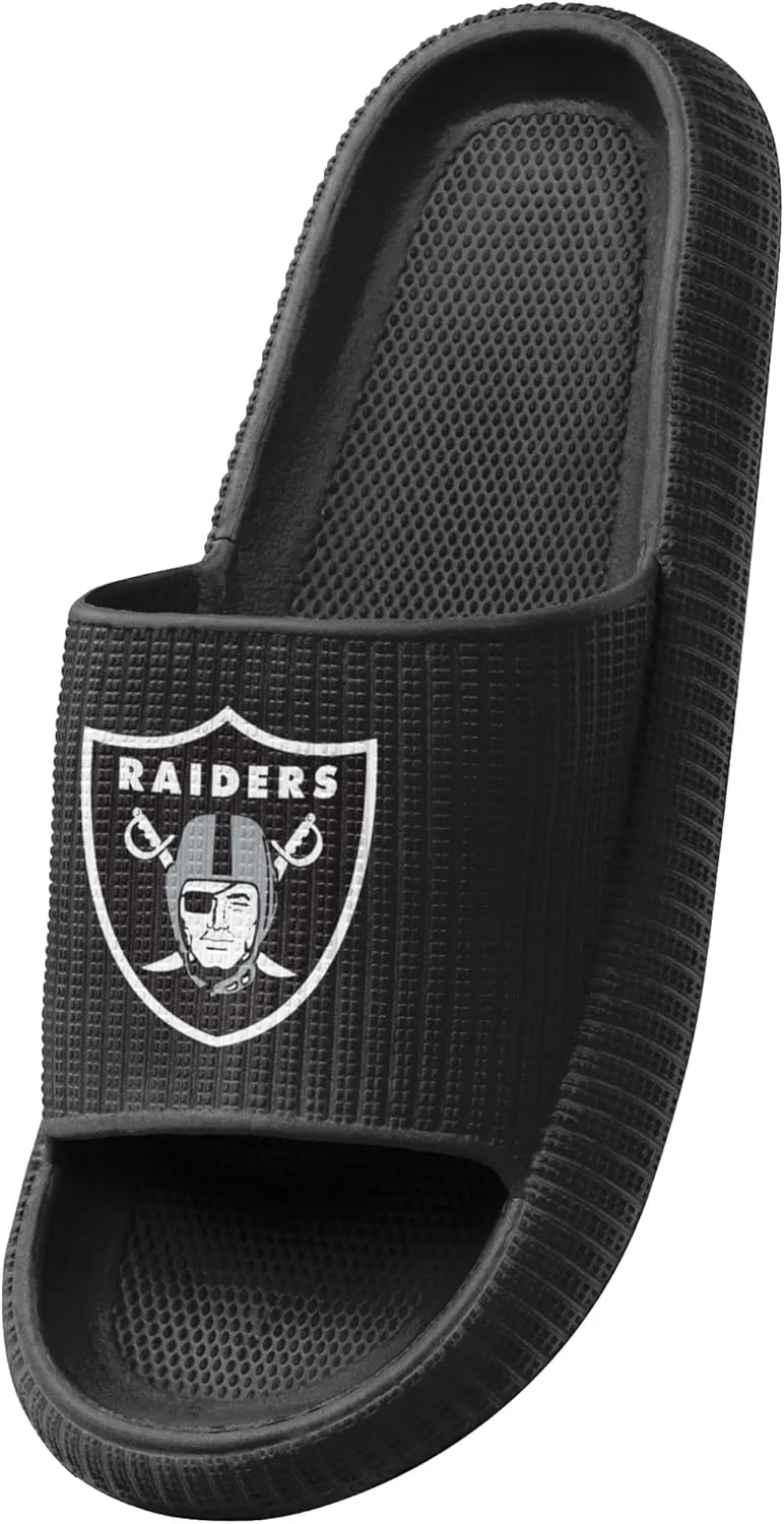 FOCO NFL Womens NFL Team Logo Ladies Pillow Slides Sandals