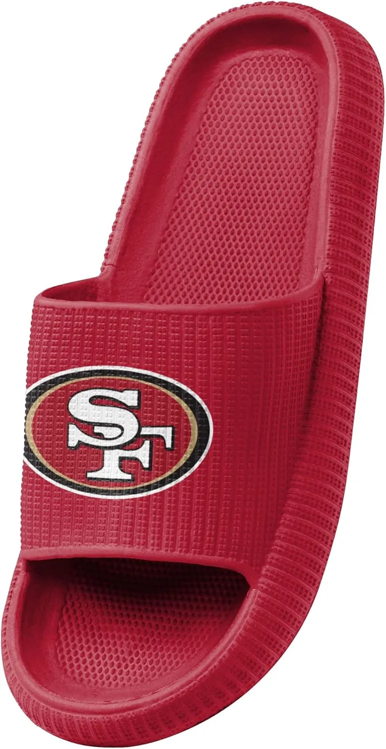 FOCO NFL Womens NFL Team Logo Ladies Pillow Slides Sandals
