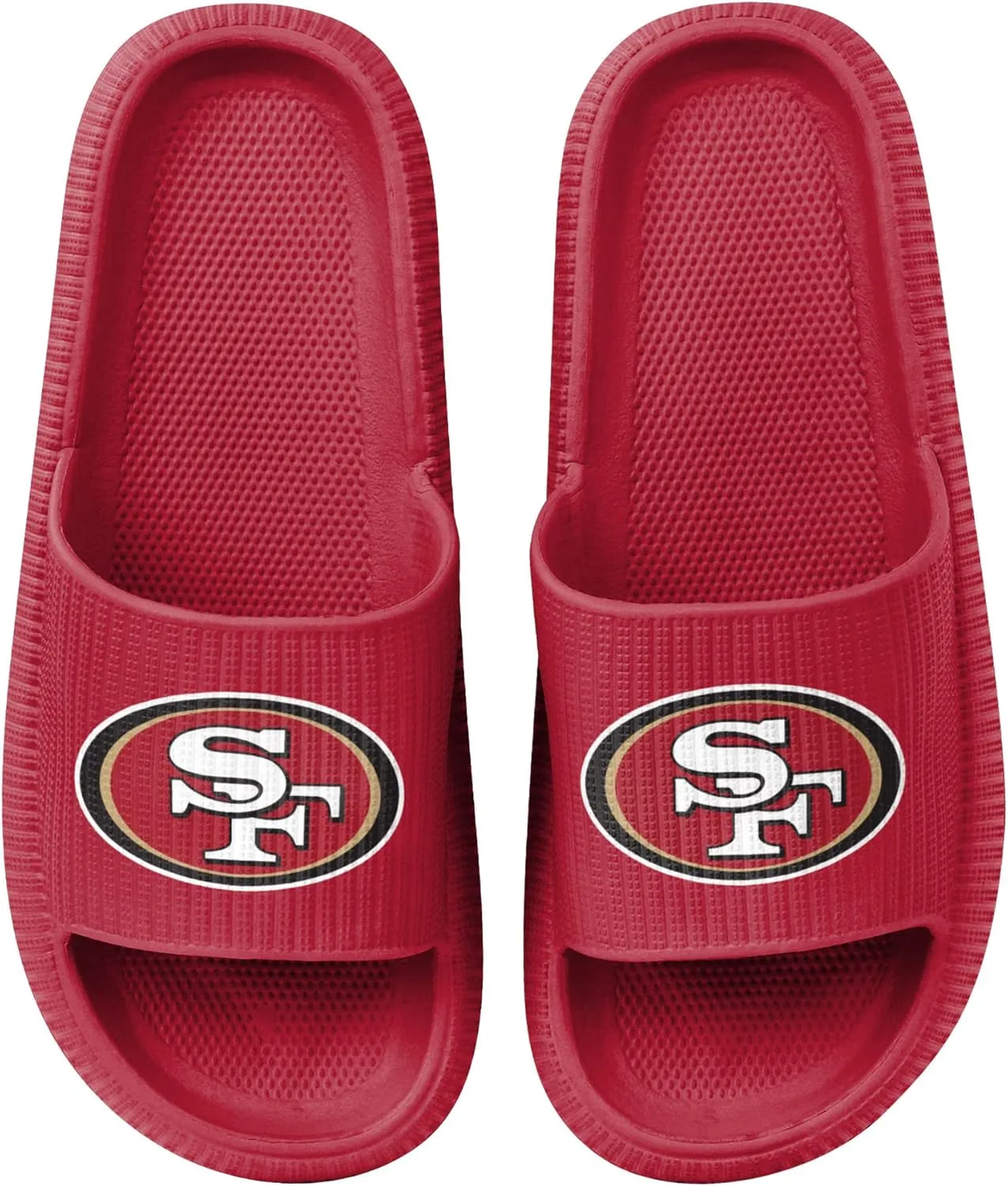 FOCO NFL Womens NFL Team Logo Ladies Pillow Slides Sandals