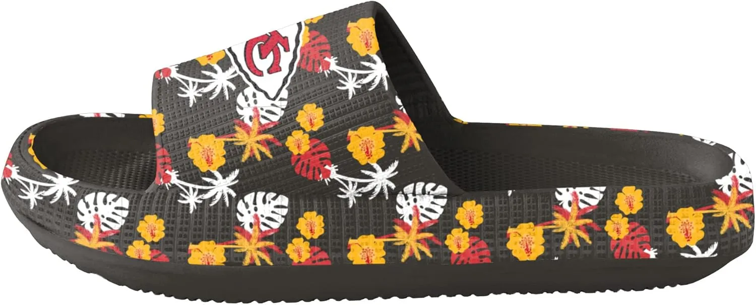 FOCO Women's NFL Team Logo Ladies Pillow Slides Sandals