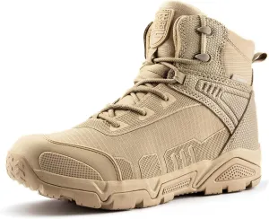 FREE SOLDIER Men's Waterproof Hiking Boots Lightweight Work Military Tactical Durable Combat Boots