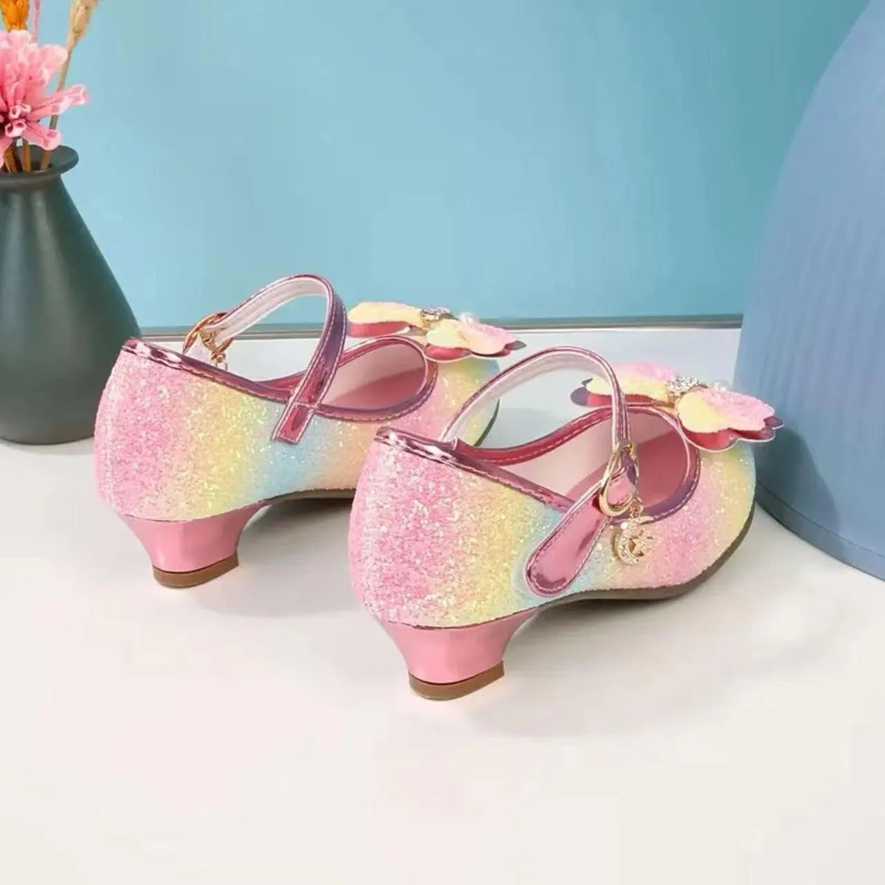 Girls Dress Mary Jane Ballet Flats Low Heels Princess Shoes