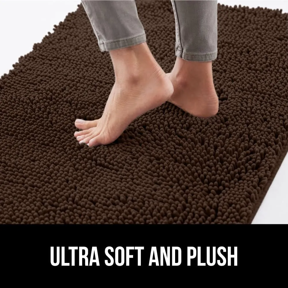 GORILLA GRIP Ultra Absorbent Grippy Doormat for Muddy Dog Paws, 60x36 Machine Washable Soakstopper Rugs Cleaner Floors, Bed Mat for Dirty Dogs, Indoor Entrance Door Rug Pet Bed Mats Brown