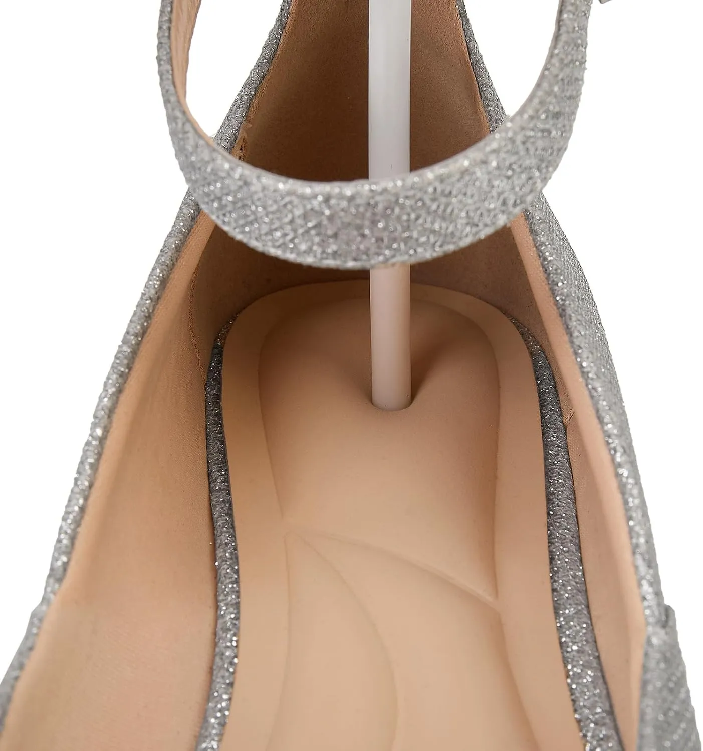 GOSERCE Ballet Flats Shoes for Women with Pointed Toe Low Wedge Ankle Strap Comfortable Dressy Casual Party Business Work Lady Shoes Summer