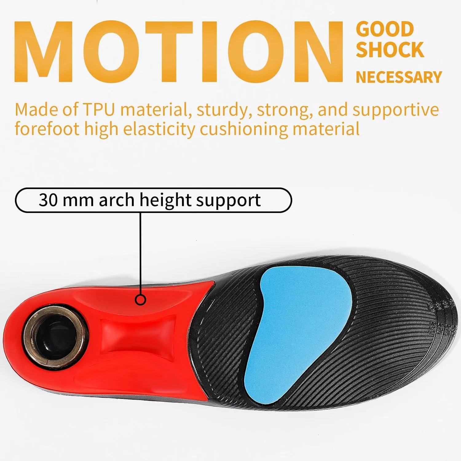 Heavy Duty Support - Over 220 Lbs of Plantar Fasciitis Arch Support Insoles with Airbag Springs for High Shock Absorption Suitable for Men's and Women's Work Boot Insoles (Black, M)