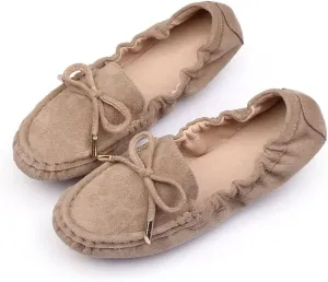 Hee grand Women's Slip On Loafers Soft Foldable Round Toe Ballet Flats