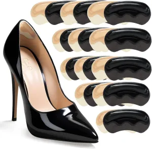 Heel Grips Pads for Loose Shoes - Welnove 12-Pair Heel Inserts for Back of Heel Protect, Heel Inserts for Blisters, Rubbing, Prevent Slip, Fit Shoes, Boots, Sandals, High Heels, Men Women, Multicolor