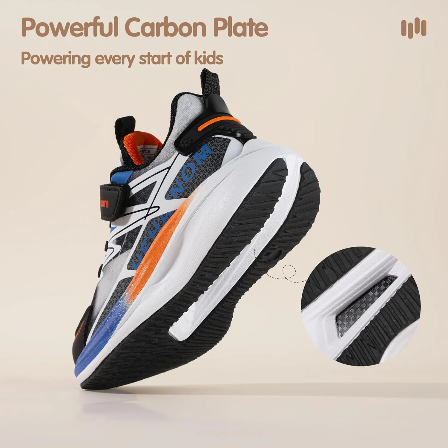 Hehainom Kids Shoes Boys Girls Sneskers Carbon Plated Athletic Running Shoes Toddler Little Big Kid Tennis Shoes