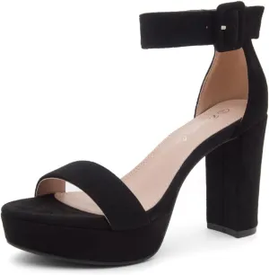 Herstyle Platform Heels for Women – 4 Inch Chunky Block Heeled Sandals | Open Toe Dressy Strappy High Heels with Ankle Strap for Wedding, Prom, Graduation & 2025 Events
