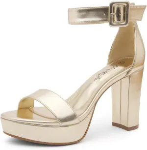 Herstyle Platform Heels for Women – 4 Inch Chunky Block Heeled Sandals | Open Toe Dressy Strappy High Heels with Ankle Strap for Wedding, Prom, Graduation & 2025 Events