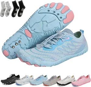 Hrtesus Grounding Shoes with Copper for Women Men Earthing Shoes Grounded Barefoot Footwear Wide Toe Highly Elastic Non-Slip Sneakers