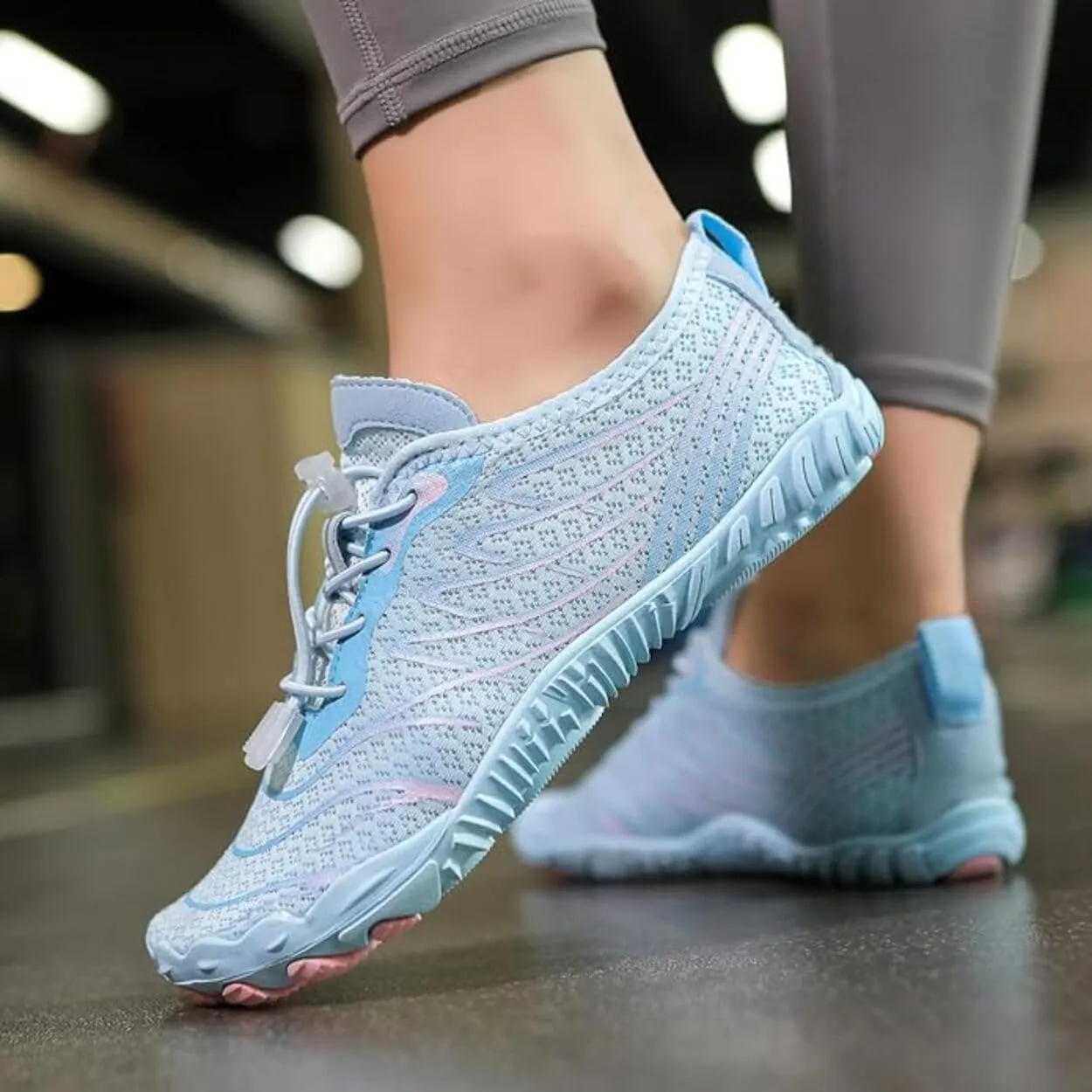 Hrtesus Grounding Shoes with Copper for Women Men Earthing Shoes Grounded Barefoot Footwear Wide Toe Highly Elastic Non-Slip Sneakers