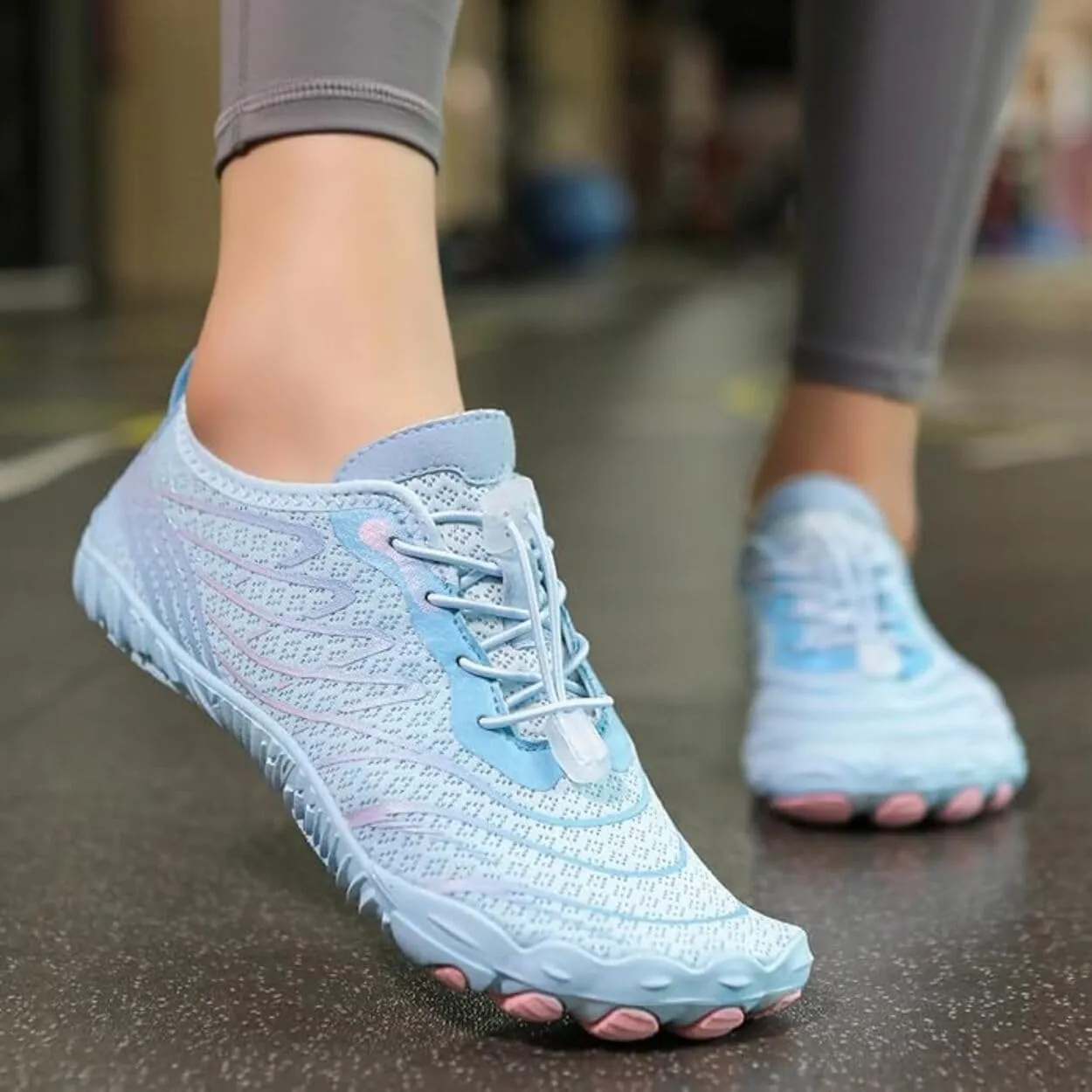 Hrtesus Grounding Shoes with Copper for Women Men Earthing Shoes Grounded Barefoot Footwear Wide Toe Highly Elastic Non-Slip Sneakers