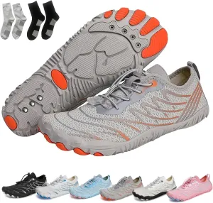 Hrtesus Grounding Shoes with Copper for Women Men Earthing Shoes Grounded Barefoot Footwear Wide Toe Highly Elastic Non-Slip Sneakers