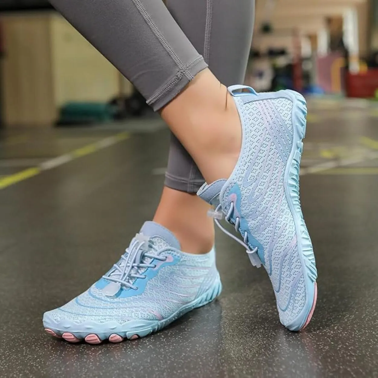 Hrtesus Grounding Shoes with Copper for Women Men Earthing Shoes Grounded Barefoot Footwear Wide Toe Highly Elastic Non-Slip Sneakers
