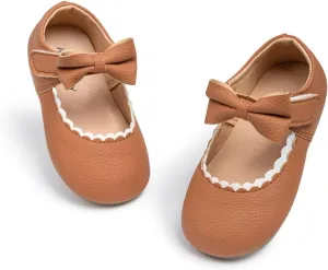 ISINSER Toddler Girls Classic Oxford Shoes Princess Dress Mary Jane Party Bowknot Flats School Uniform Shoes