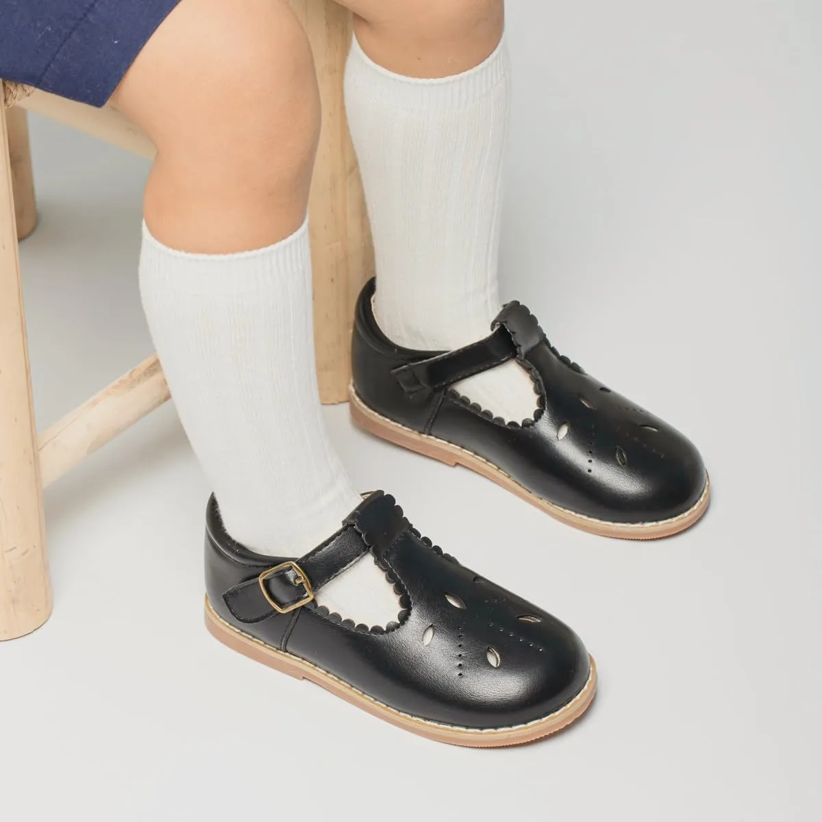 ISINSER Toddler Girls Classic Oxford Shoes Princess Dress Mary Jane Party Bowknot Flats School Uniform Shoes