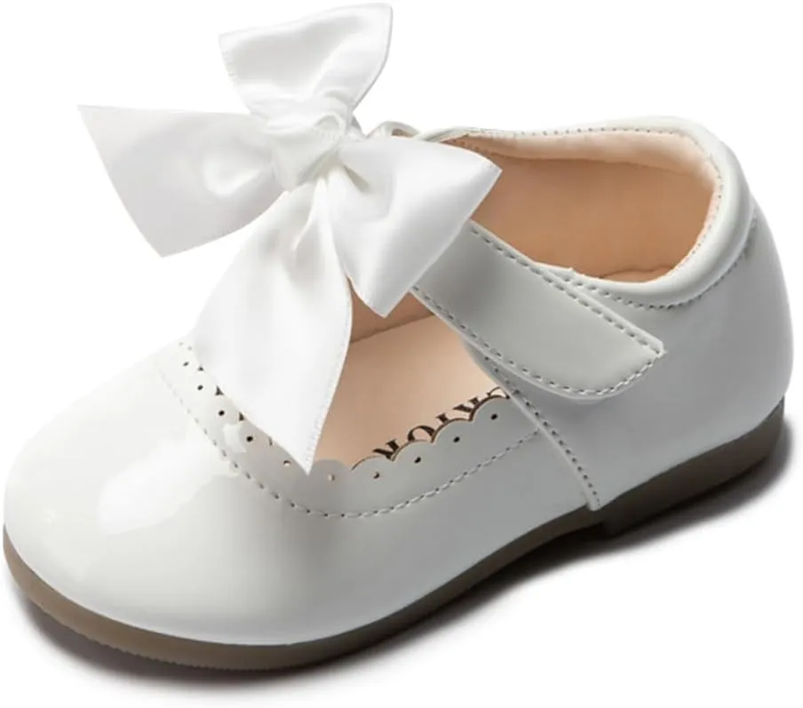 ISINSER Toddler Girls Classic Oxford Shoes Princess Dress Mary Jane Party Bowknot Flats School Uniform Shoes