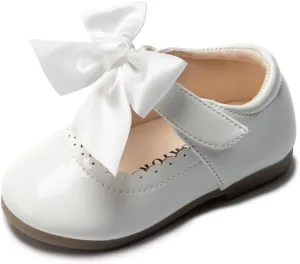 ISINSER Toddler Girls Classic Oxford Shoes Princess Dress Mary Jane Party Bowknot Flats School Uniform Shoes