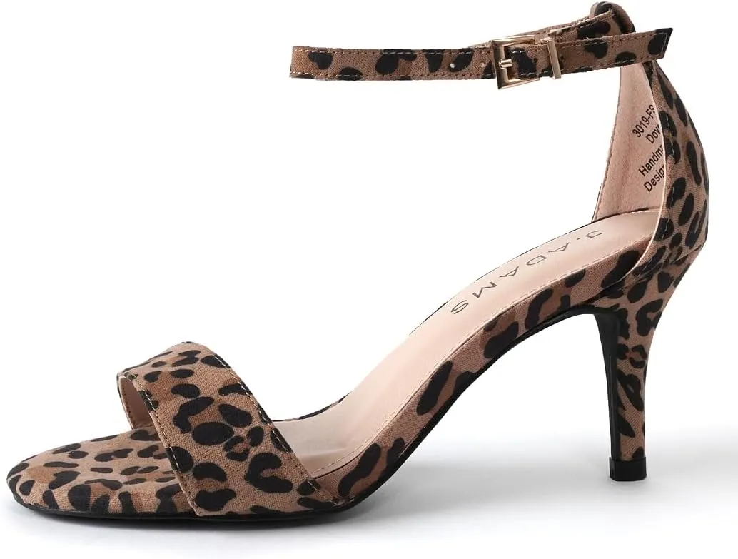 J. Adams Dove Ankle Strap Womens Stiletto For Women Sexy - Open Toe Strappy Heels, Wedding Shoes For Bride, Summer Heels and Bridal Shoes