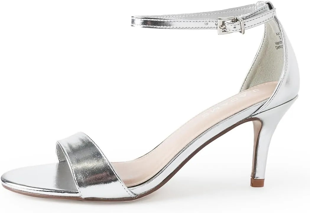 J. Adams Dove Ankle Strap Womens Stiletto For Women Sexy - Open Toe Strappy Heels, Wedding Shoes For Bride, Summer Heels and Bridal Shoes