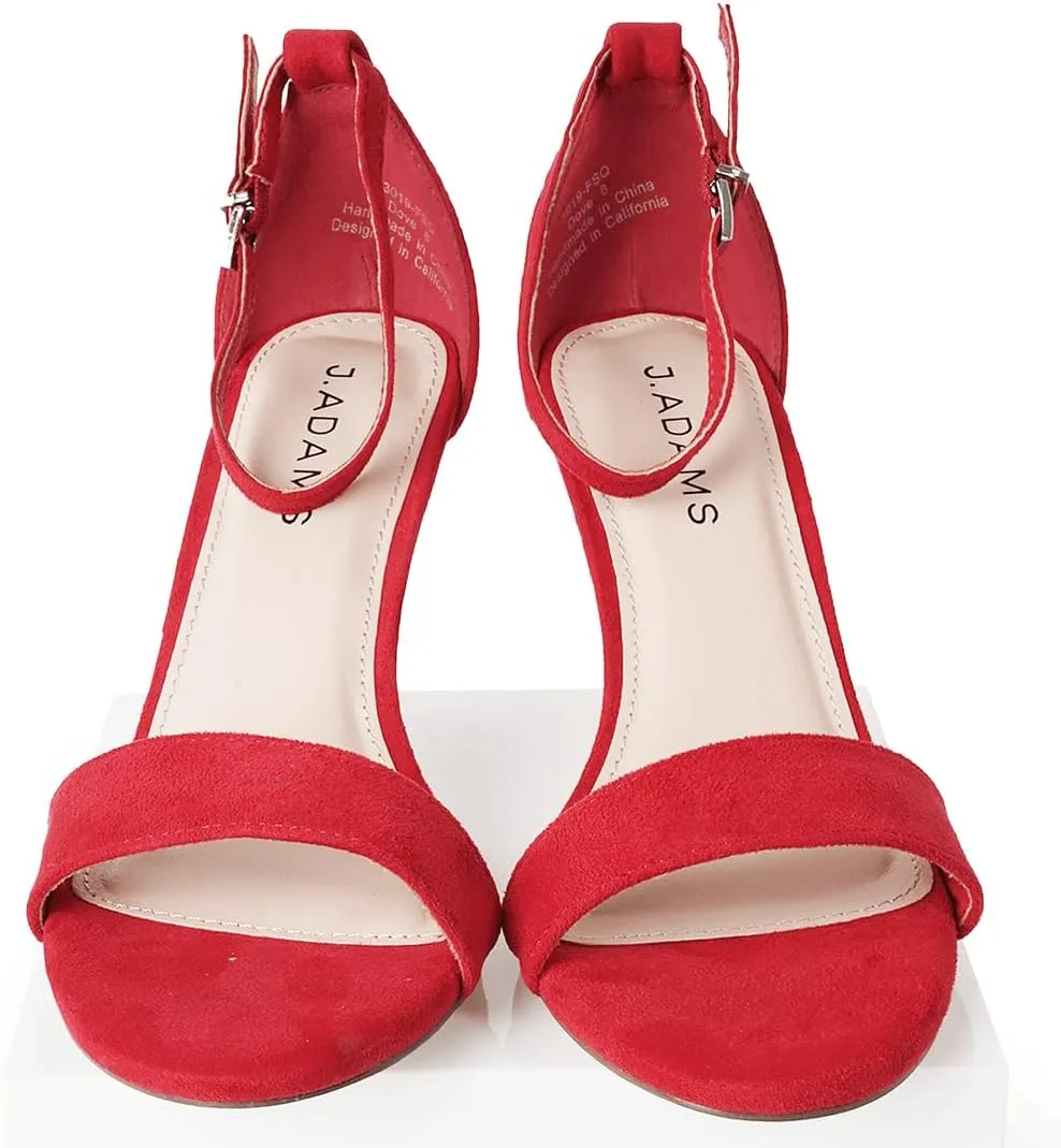 J. Adams Dove Ankle Strap Womens Stiletto For Women Sexy - Open Toe Strappy Heels, Wedding Shoes For Bride, Summer Heels and Bridal Shoes