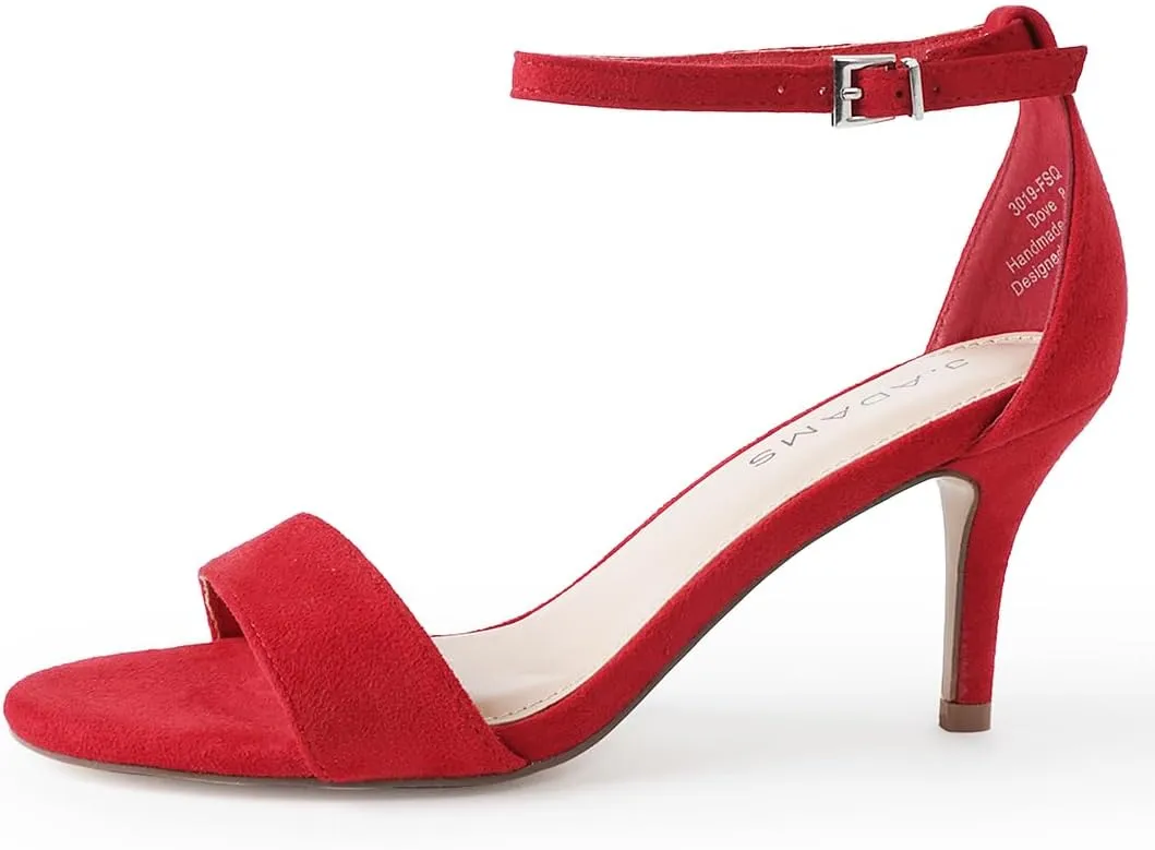 J. Adams Dove Ankle Strap Womens Stiletto For Women Sexy - Open Toe Strappy Heels, Wedding Shoes For Bride, Summer Heels and Bridal Shoes