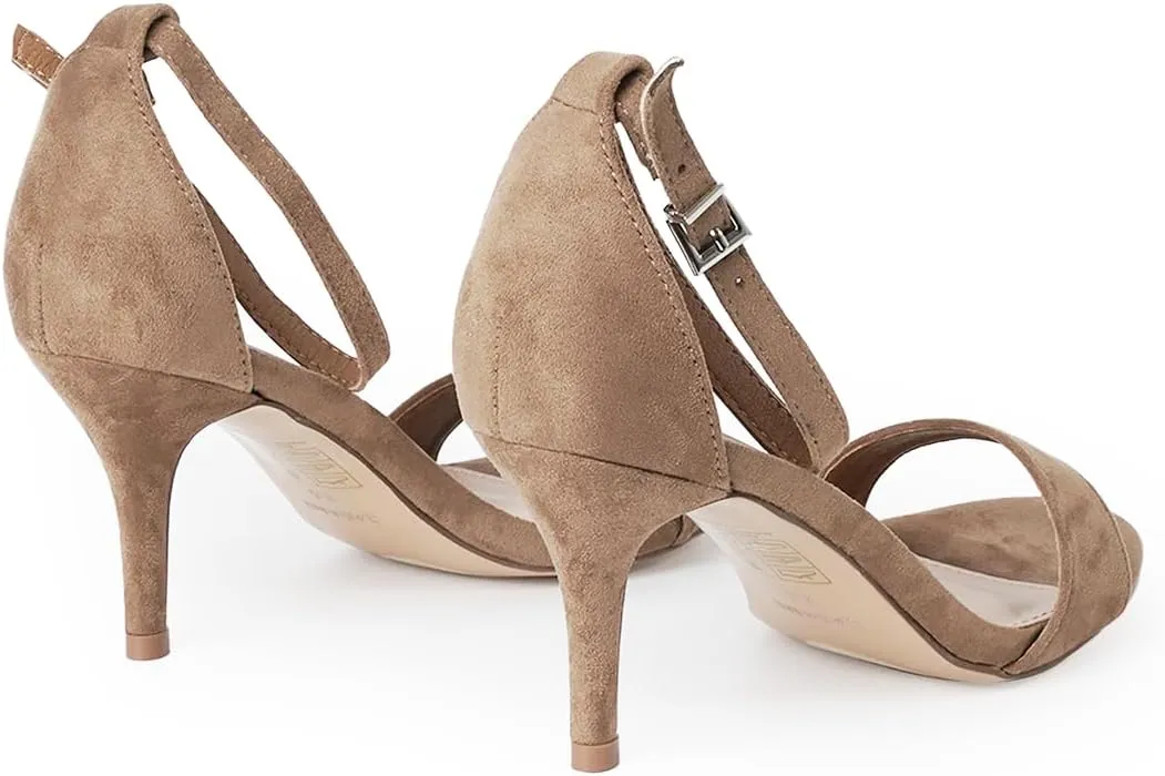 J. Adams Dove Ankle Strap Womens Stiletto For Women Sexy - Open Toe Strappy Heels, Wedding Shoes For Bride, Summer Heels and Bridal Shoes