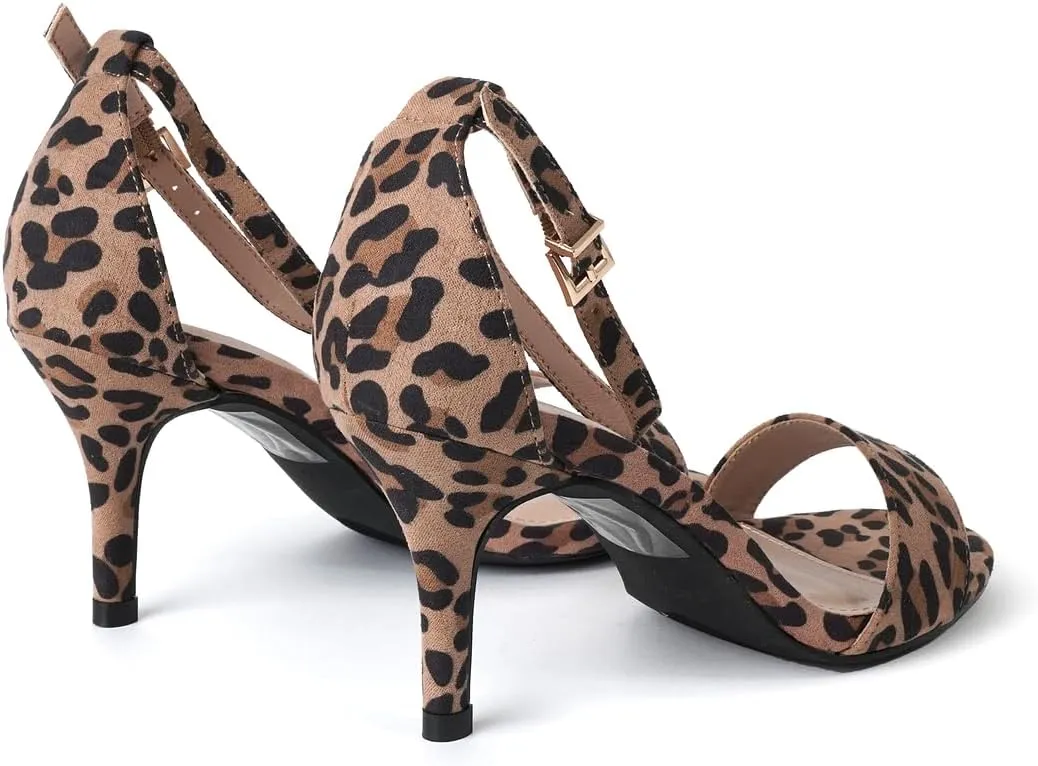 J. Adams Dove Ankle Strap Womens Stiletto For Women Sexy - Open Toe Strappy Heels, Wedding Shoes For Bride, Summer Heels and Bridal Shoes