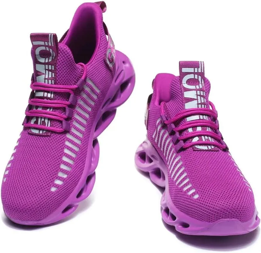Jakcuz Women's Lace Up Walking Shoes Breathable Ultra Lightweight Sport Casual Ladies Girls Fashion Platform Sneakers