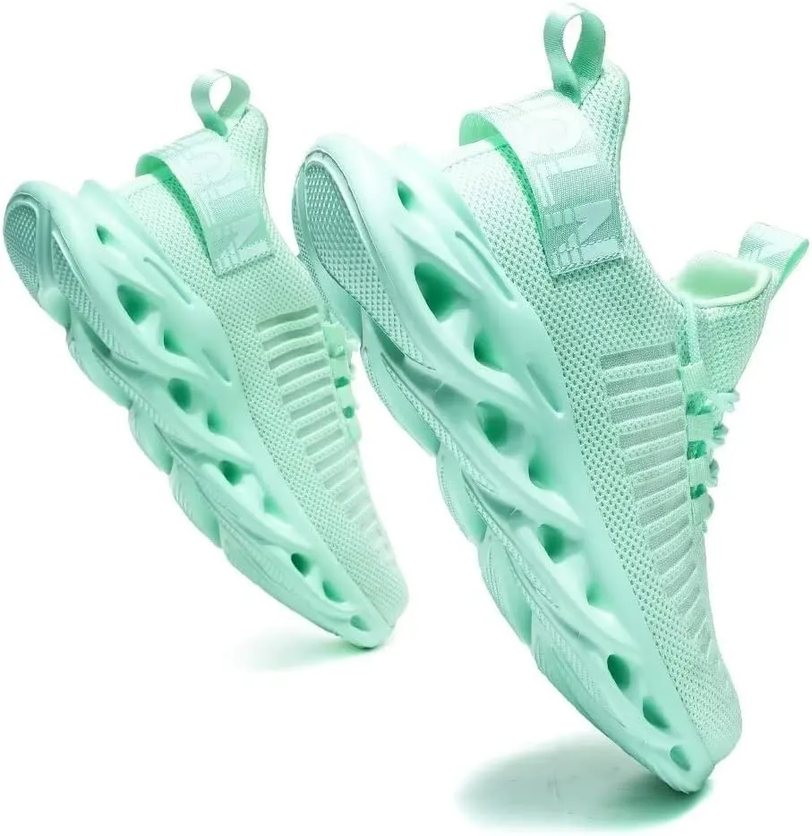 Jakcuz Women's Lace Up Walking Shoes Breathable Ultra Lightweight Sport Casual Ladies Girls Fashion Platform Sneakers