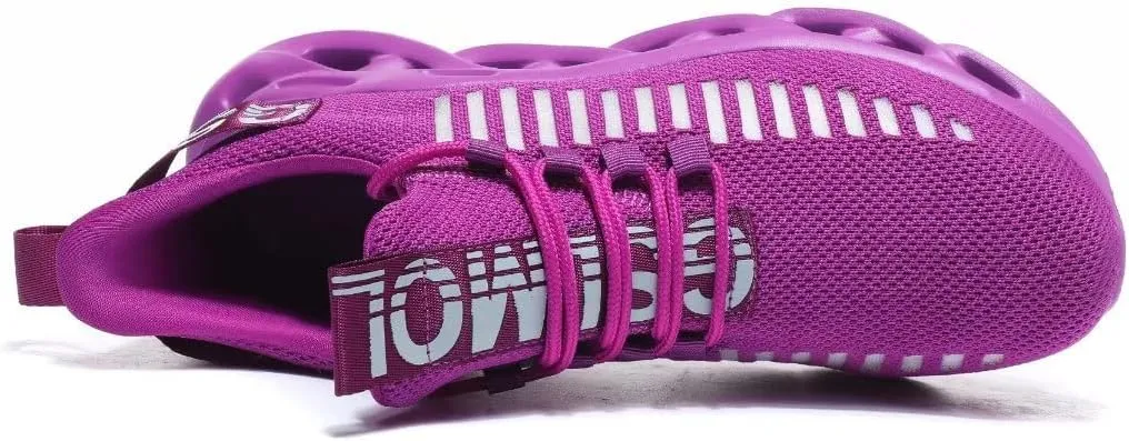 Jakcuz Women's Lace Up Walking Shoes Breathable Ultra Lightweight Sport Casual Ladies Girls Fashion Platform Sneakers