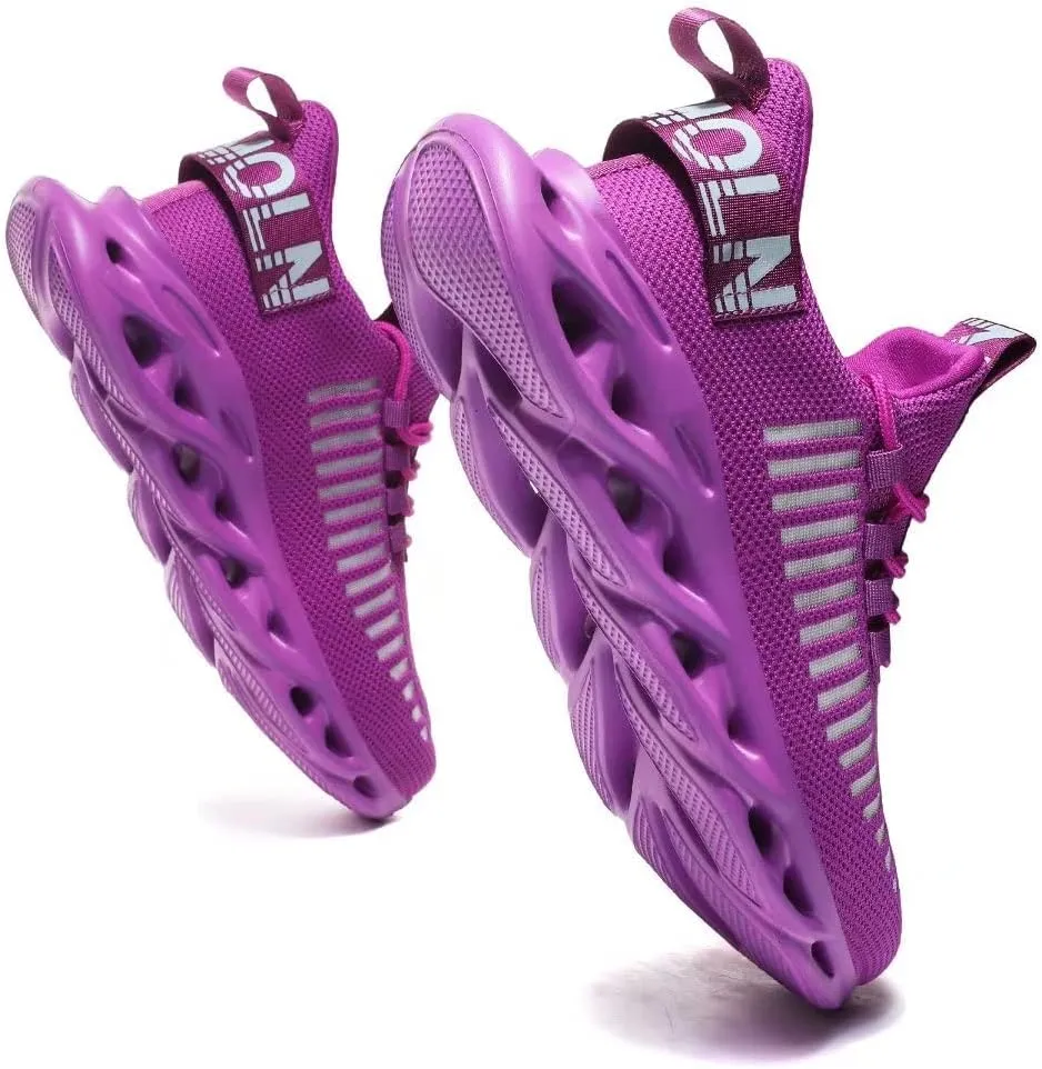 Jakcuz Women's Lace Up Walking Shoes Breathable Ultra Lightweight Sport Casual Ladies Girls Fashion Platform Sneakers