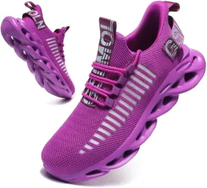 Jakcuz Women's Lace Up Walking Shoes Breathable Ultra Lightweight Sport Casual Ladies Girls Fashion Platform Sneakers