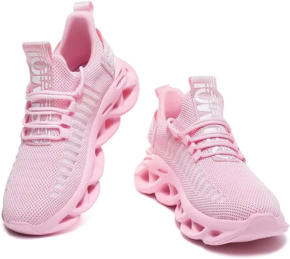 Jakcuz Women's Lace Up Walking Shoes Breathable Ultra Lightweight Sport Casual Ladies Girls Fashion Platform Sneakers