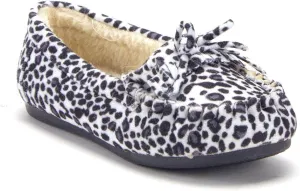 Jazamé Little Girls Tasha Warm Fur Lined Slip On Cozy Moccasins Casual Flats Shoes