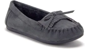 Jazamé Little Girls Tasha Warm Fur Lined Slip On Cozy Moccasins Casual Flats Shoes