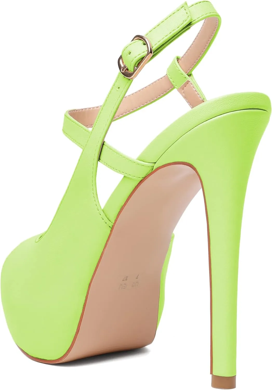 Joseywade Women Slingback Peep Toe Platform Pumps High Heel Sandals 5" Stiletto Heel Party Dress Shoes