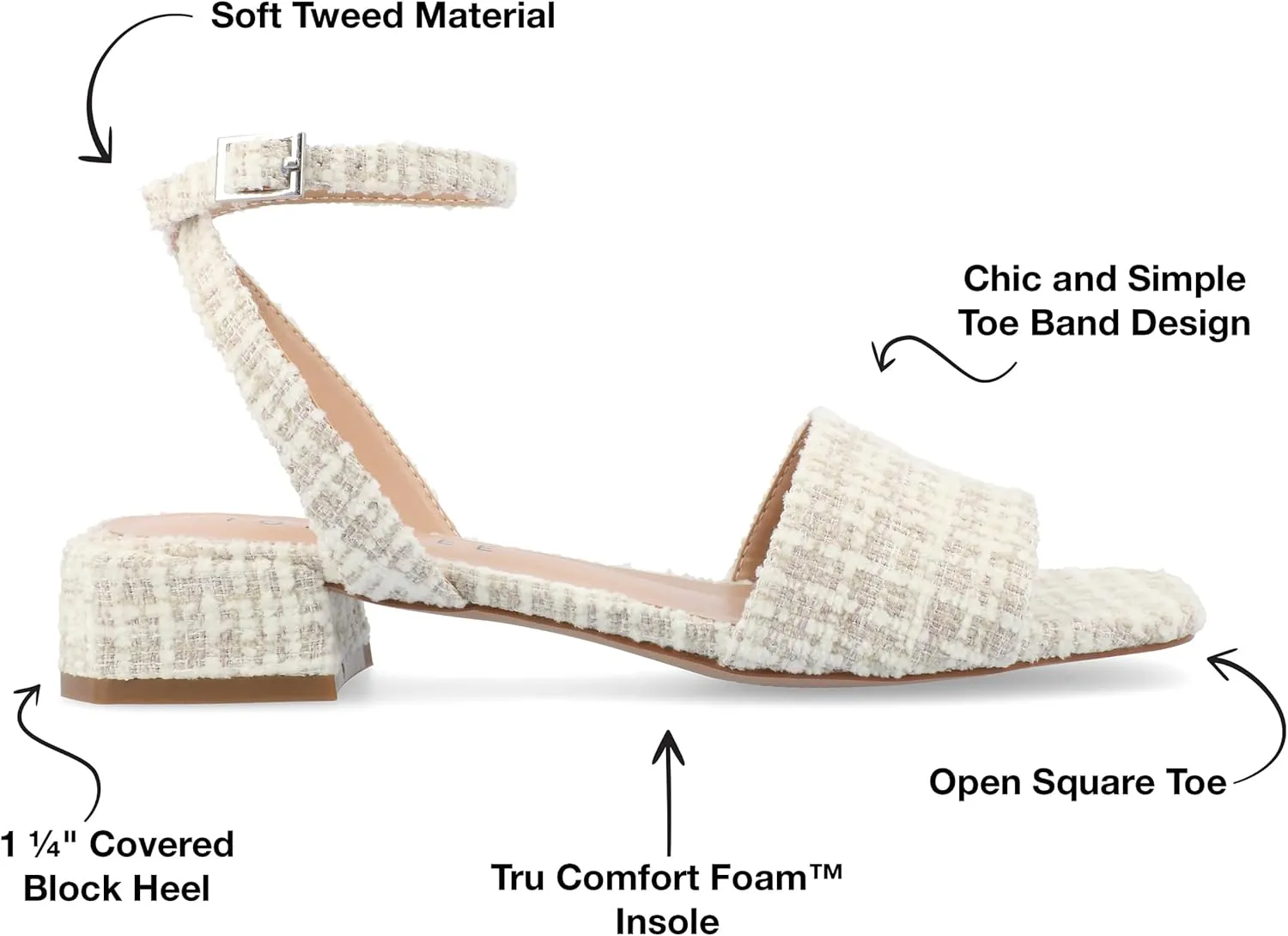 Journee Collection Womens Buckle Slingback Heels